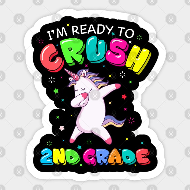 I'm ready to crush 2nd grade dabbing Unicorn Sticker by opippi